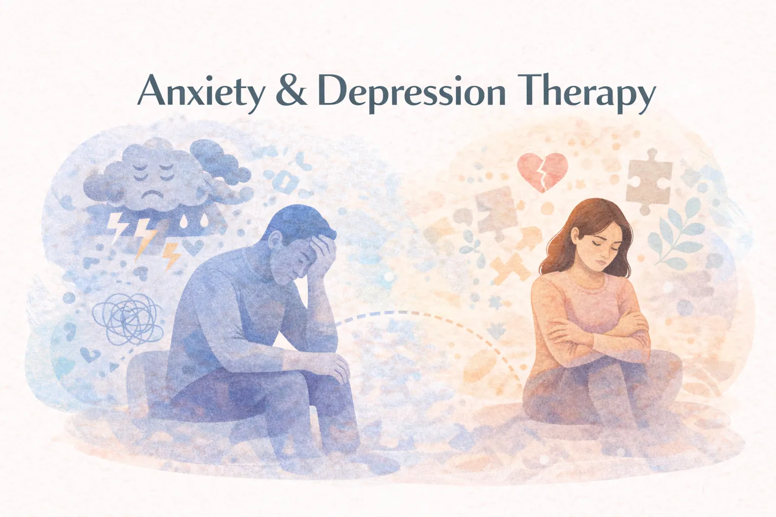 Online therapy session for anxiety and depression