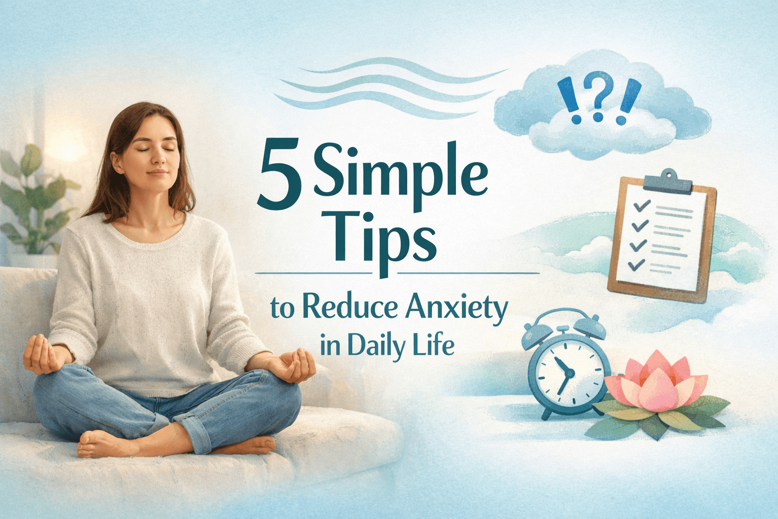Featured image for 5 Simple Tips to Reduce Anxiety in Daily Life